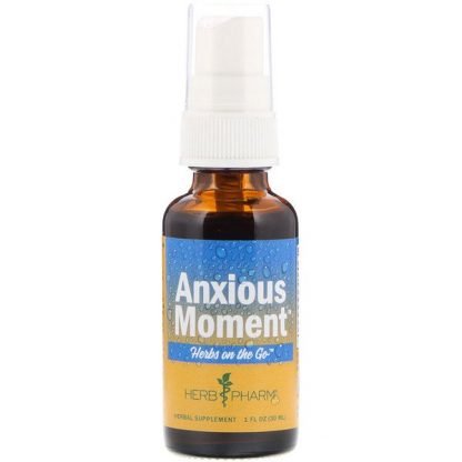Herb Pharm, ハーブオンザゴー、不安な瞬間、1液量オンス (30 ml) (Discontinued Item)