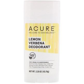 Acure, デオドラント、レモンバーベナ、63.78 g（2.25 oz）