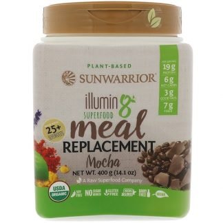 Sunwarrior, Illumin8、植物由来オーガニックスーパーフード・ミールリプレースメント（食事代替品）、モカ、14.1 oz (400 g)