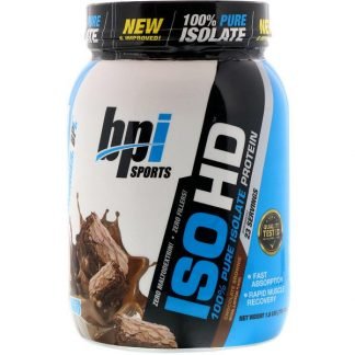 BPI Sports, ISO HD、100%ピュアアイソレートプロテイン、チョコレートブラウニー1.6ポンド (736 g)