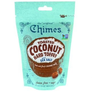 Chimes, こんがりココナッツのハードトフィ、海塩入り、100g（3.5 oz）