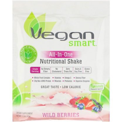 VeganSmart, オールインワン栄養シェイク、ワイルドベリー、1.5オンス (43 g)