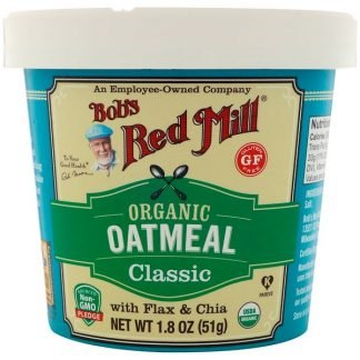 Bob's Red Mill, オーガニックオートミールカップ、クラシック・フラックス&チア、1.8 oz (51 g)