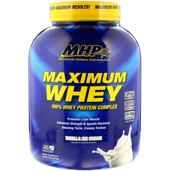 MHP, Maximum Whey, Vanilla Ice Cream, 5 lbs (2270 g)