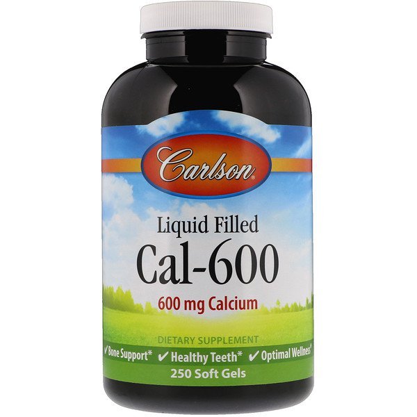Carlson Labs, リキッド封入Cal-600、600 mg、250ソフトジェル