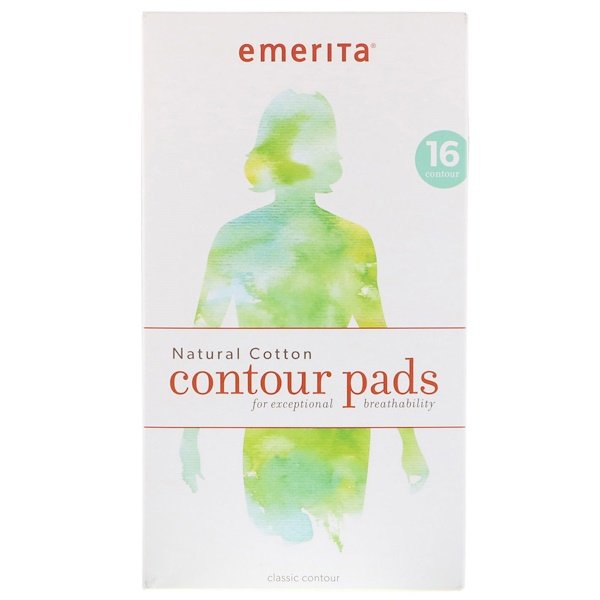 Emerita, ナチュラルコットンぴったりパッド、16枚