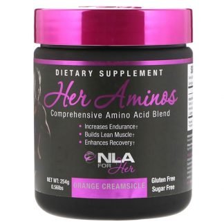 NLA for Her, 女性のためのアミノ酸、効果の多様なアミノ酸ブレンド、オレンジキャンディーアイス、254g（0.56 lb）