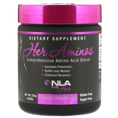 NLA for Her, 女性のためのアミノ酸、効果の多様なアミノ酸ブレンド、オレンジキャンディーアイス、254g（0.56 lb）