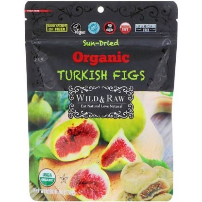 Nature's Wild Organic, ワイルド & 無加工、日干しオーガニックトルコイチジク、6オンス (170 g)