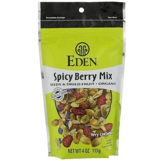 Eden Foods, オーガニック、シード & ドライフルーツ、スパイシーベリーミックス、4 oz (113 g)
