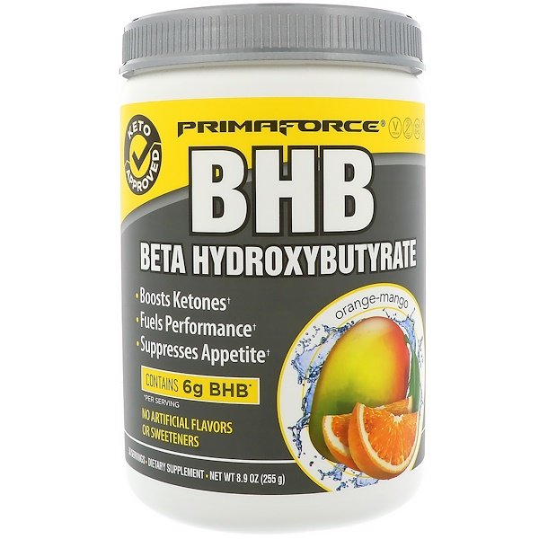 Primaforce, BHB、ベータヒドロキシブチレート、オレンジマンゴー、8.9 oz (255 g)