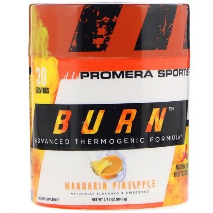 Promera Sports, Burn、高度な熱発生フォーミュラ、マンダリンパイナップル、3.13オンス (88.0 g)