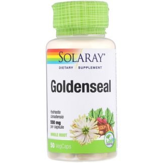 Solaray, ゴールデンシール、550mg、植物性カプセル50粒