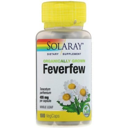 Solaray, 有機栽培ナツシロギク、455mg、VegCap（ベジキャップ）100粒