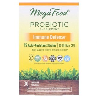 MegaFood, プロバイオテックサプリメント、免疫防御、30カプセル