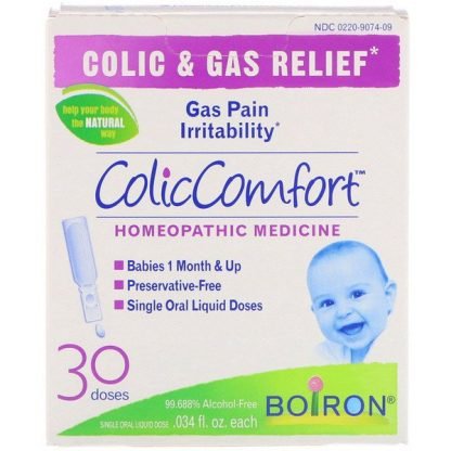 Boiron, コリックコンフォート、疝痛・ガスの緩和、30回分、各.034 fl oz