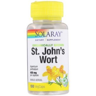 Solaray, 有機栽培セイヨウオトギリ、450 mg、100ベジカプセル