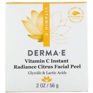 Derma E, ビタミンCインスタントラディアンスシトラスフェイシャルピール、2オンス (56 g)