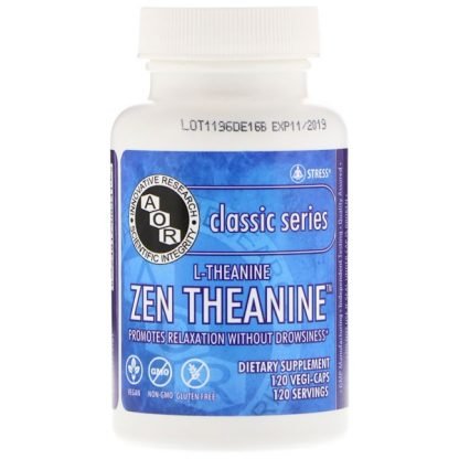 Advanced Orthomolecular Research AOR, Zen Theanine, 120 Vegan Capsules