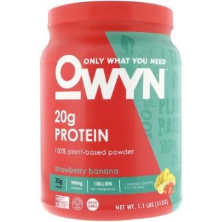 OWYN, Protein, 100% Plant-Based Powder, Strawberry Banana, 1.1 lbs (512 g) (Discontinued Item)