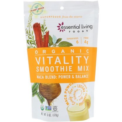Essential Living Foods, オーガニック、バイタリティ・スムージーミックス、マカブレンド、パワー＆バランス、6オンス (170g)