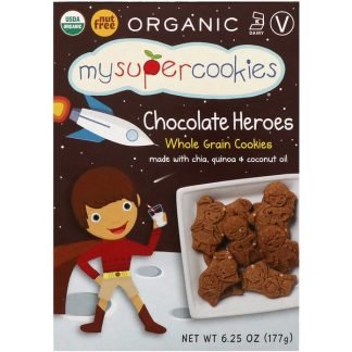 MySuperCookies, ホールグレイン クッキー、チョコレート ヒーローズ、6.25 oz (177 g)