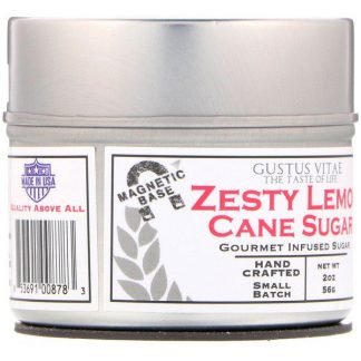 Gustus Vitae, 杖砂糖、ゼスティーレモン、2 oz (56 g)