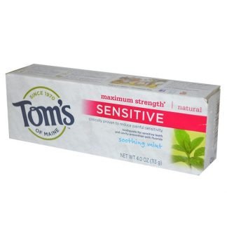 Tom's of Maine, センシティブ・トゥースペースト, マキシマム・ストレングス, スージング・ミント, 4 oz (113 g)