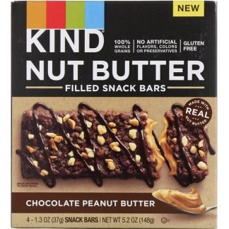 KIND Bars, ナッツバター入りスナックバー、チョコレート ピーナッツバター、4本、各1.3 oz (37 g)