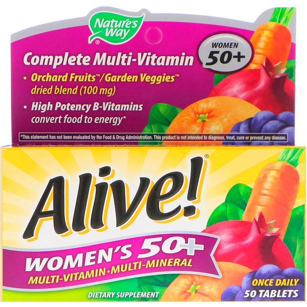 Nature's Way, Alive! Women's 50+総合マルチビタミン、50粒