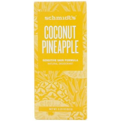 Schmidt's Naturals, センシティブ スキン フォーミュラ、ココナッツ パイナップル、3.25 oz (92 g)
