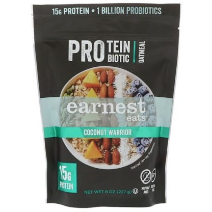 Earnest Eats, プロテインプロバイオティクスオートミール、ココナッツウォーリアー、227g（8オンス）