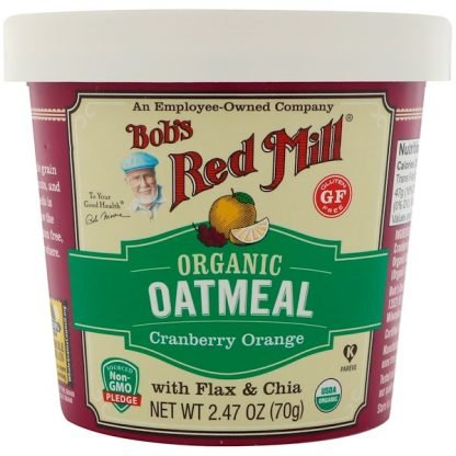 Bob's Red Mill, Organic Oatmeal Cup, Cranberry Orange with Flax & Chia, 2.47 (70 g)