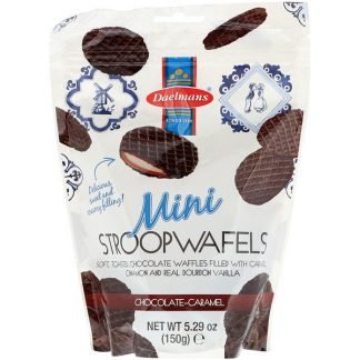 Daelmans, Mini Stroopwafels, Chocolate-Caramel, 5.29 oz (150 g)