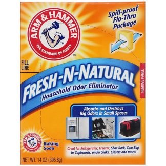 Arm & Hammer, フレッシュ・ナチュラル家庭消臭ベーキングソーダ、 14 oz (396.8 g)