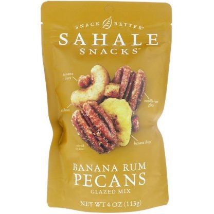 Sahale Snacks, Snack Better, Glazed Mix, Banana Rum Pecans, 4 oz (113 g)