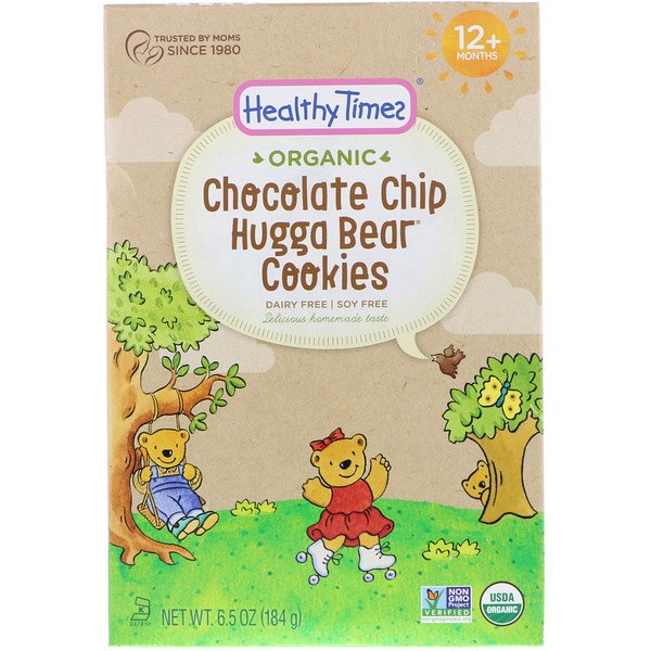 Healthy Times, オーガニック、ハガベアクッキー、チョコレートチップ、12ヶ月以上、6.5 oz (184 g) (Discontinued Item)