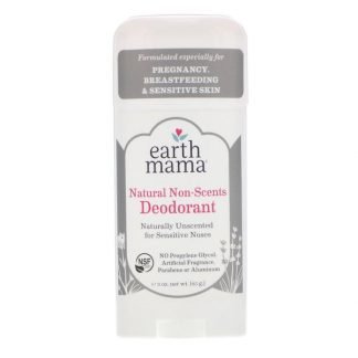Earth Mama, デオドラント、ナチュラル無香、3 oz (85 g)