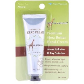 Out of Africa, プレミアムシアバターハンドクリーム、アーモンド、1オンス (30 ml)