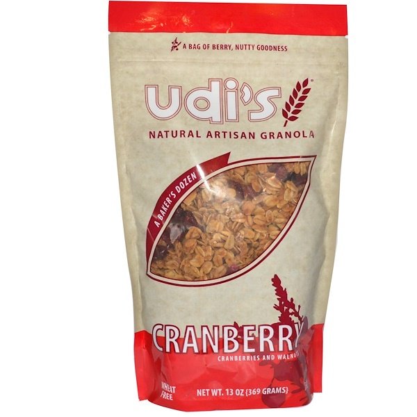 Udi's, ナチュラル アルティザングラノーラ、 クランベリー、 13 oz (369 g)
