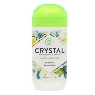 Crystal Body Deodorant, インビジブルソリッドデオドラント、バニラジャスミン、2.5オンス（70g）