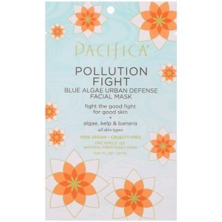Pacifica, 公害対策、藍藻アーバンデェフェンス・フェイシャルマスク、1枚、0.67 fl oz (20 ml)