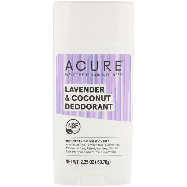 Acure, デオドラント、ラベンダー&ココナッツ、63.78 g(2.25 oz)