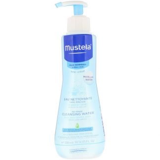 Mustela, ベビー、洗い流し不要クレンジングウォーター、普通肌用、10.14液量オンス (300 ml)