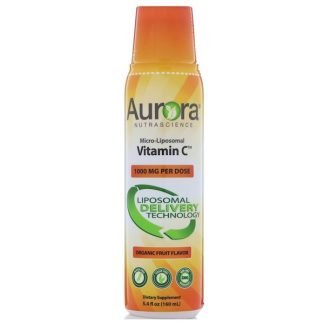Aurora Nutrascience, Micro-Liposomal Vitamin C, Organic Fruit Flavor, 1,000 mg, 5.4 fl oz (160 ml)