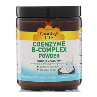 Country Life, コエンザイムBコンプレックスパウダー、ココナッツ、1.95 oz (55 g)