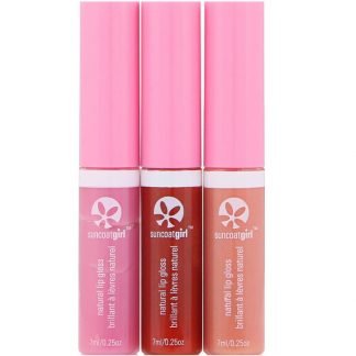SuncoatGirl, オールナチュラルリップグロス、3個セット、各7ml（0.23オンス）
