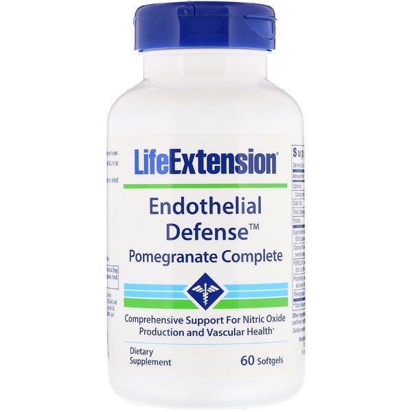 Life Extension, 内皮ディフェンス、ザクロコンプリート、60ソフトジェル