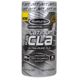 Muscletech, エッセンシャルシリーズ、プラチナピュアCLA、800mg、ソフトジェルカプセル90粒