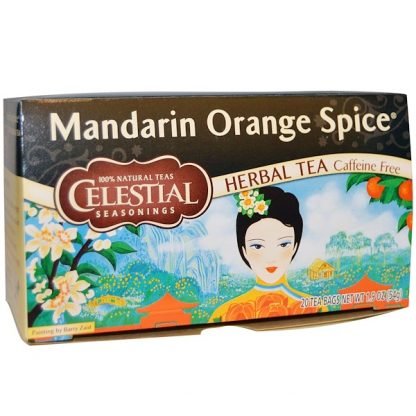 Celestial Seasonings, マンダリンオレンジ スパイス ハーブティー、カフェインレス、20ティーバッグ、1.9 oz (54 g) (Discontinued Item)